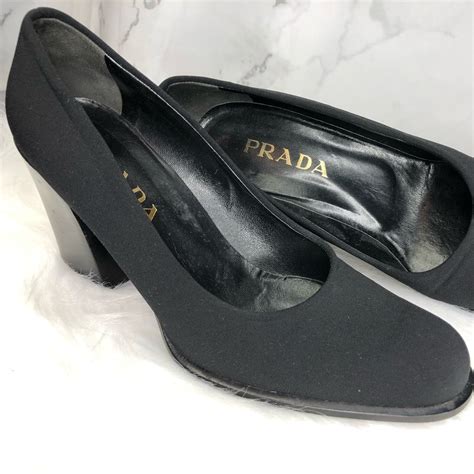 prada pumps black brown|prada classic black pumps.